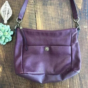 Elliott Lucca | Coraline Leather Hobo, Color is Cabernet